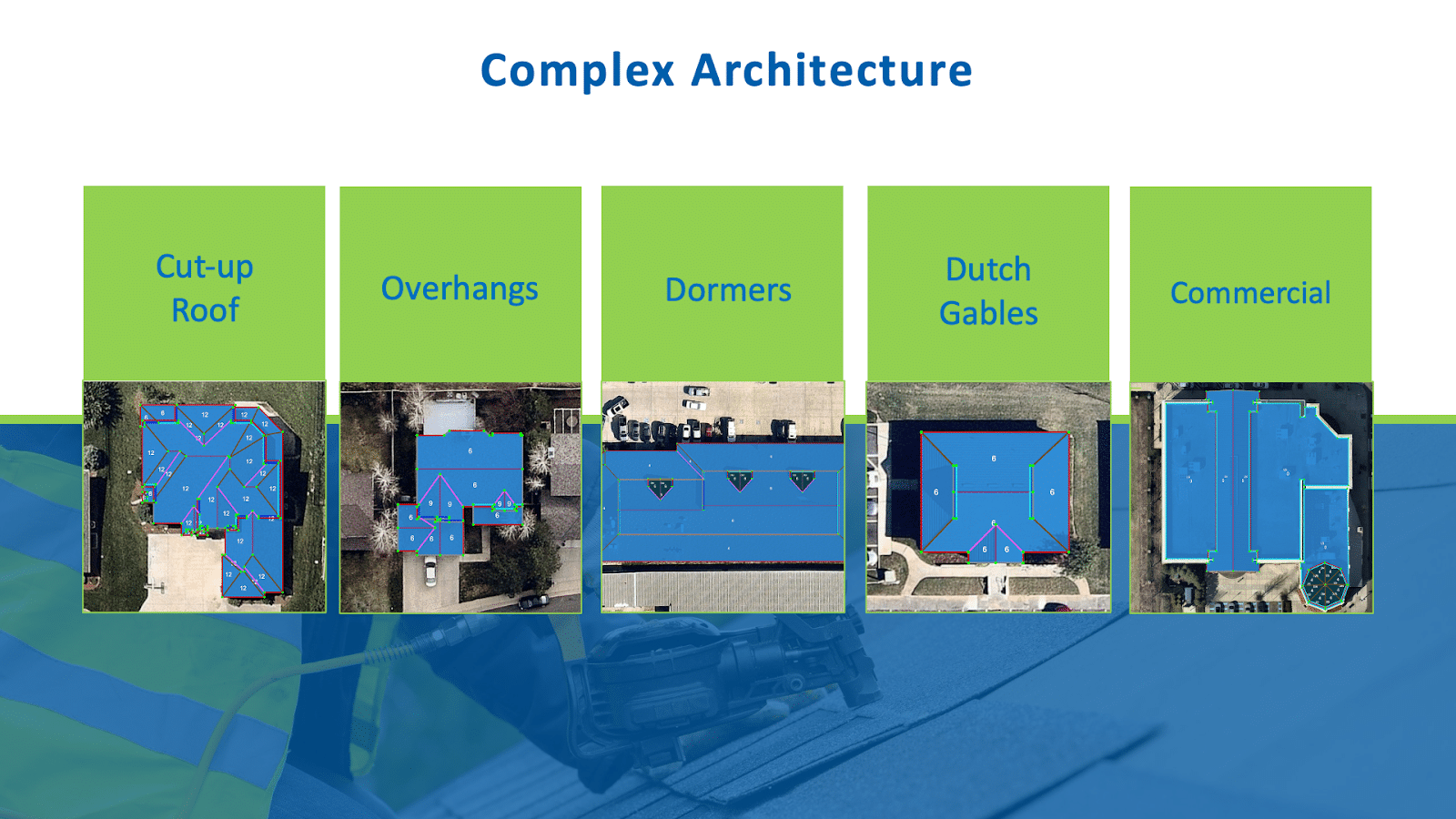 Complex Architecture that RoofSnap's tools can handle.