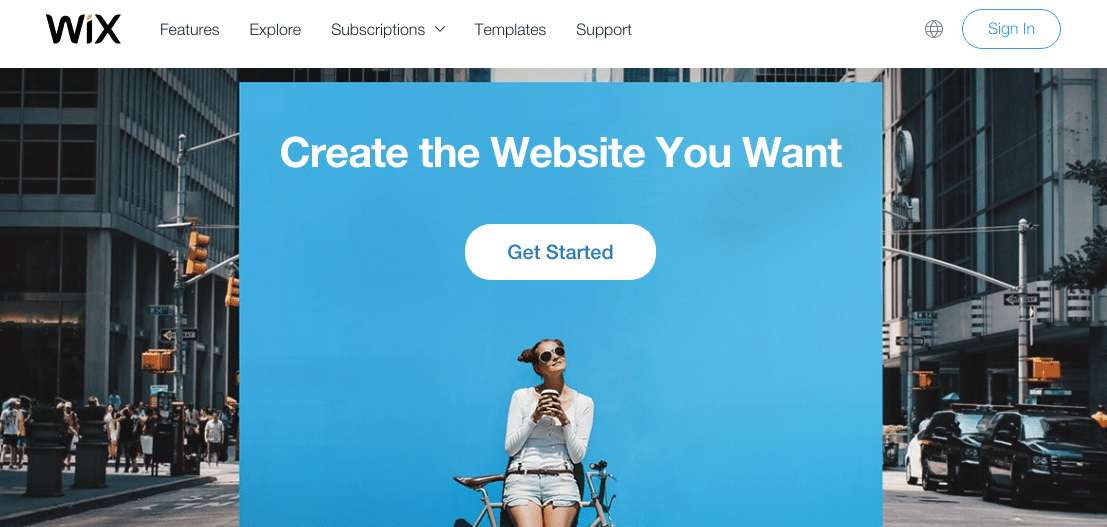 Wix Homepage