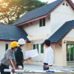 Image of customer reviewing proposal for roof