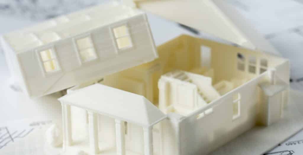 3 printed roof and house model